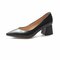 Season New Pointed High Heels Women's Shallow Mouth Thick With Wild Women's Shoes Fashion Simple Single Shoes Women - Black