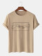 Plus Size Mens Figure Graphic 100% Cotton Fashion Short Sleeve T-Shirts - Khaki