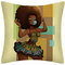Beauty Woman Pillow Case Linen Pillow Cushion Cover Home Car supplies - #5