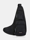 Men Women Oxford Stylish Vintage Travel Crossbody Bag Chest Bag - Black