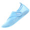 Mens Fabric Mesh Lightweight Breathable Hook Loop Beach Swimming Diving Shoes - Light Blue
