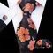 Men Polyester Silk Precision Textile Business Wedding Party Tie Pocket Towel Cufflinks Suit  - #5