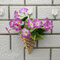フラワーバイオレットの壁アイビーフラワーハンギングバスケット造花の装飾オーキッドシルクフラワーつる - ＃1