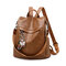 Multi-function anti theft Backpack Shoulder Bag For Women - Brown