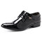 Men PU Leather Non Slip Business Formal Dress Shoes - Black