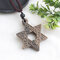 Ethnic Handmade Wooden Geometric Pendant Necklace Retro Long Sweater Chain Necklace - 09
