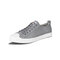 Men Daily Colorful Lace Up Non Slip Skate Sport Canvas Shoes - Gray