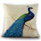 Simple Peacock Flower Linen Pillow Case Sofa Home Car Cushion Cover Dec - #6