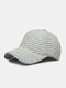 Unisex Dacron PU Edging Hat Brim Houndstooth Pattern Dome Vintage Adjustable Baseball Cap - Gray