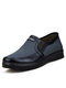 Men Old Peking Style Slip-On Casual Cloth Shoes - Black