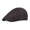 Men's Vintage Casual Beret Cap Breathable Lattice Cotton Cap Outdoors Hat - Black
