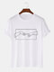 Plus Size Mens Figure Graphic 100% Cotton Fashion Short Sleeve T-Shirts - White