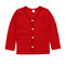 Soft Cotton Boys Girls Cardigan Kids Spring Autumn Coat For 3Y-11Y - Red