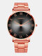 Jassy 16 Colori Acciaio Inossidabile Business Casual Romano Scala Gradiente di Colore Quarzo Watch - #16