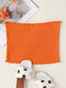 Solid Shirred Crop Tube Tank Top For Women - Orange