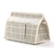 Boîte à mouchoirs en lin de coton Boîte de rangement télécommandée Tissu créatif Plateau de bureau pour salon à la maison - gris