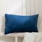 1 funda de cojín de franela de 30 * 50 cm Soft funda de almohada para sofá cama rectangular - Azul