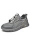 Men Mesh Splicing Breathable Outdoor Sneakers Beach Casual Water Shoes - Gray