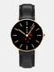 2 Colors PU Alloy Men Vintage Plum Bossom Print Dial Watch Decorated Pointer Quartz Watch - Gold Black