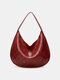 Women Large Capacity Snake Pattern Shoulder Bag Handbag Tote - Red