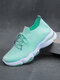 Women Casual Lace-up Running Shoes Breathable Soft Comfy Workout Sneakers - Green