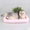 Multifunctional Anti-scratch Short Plush Pet Cushion Mat Dog Cat Seat Cover Pad Mat - Pink