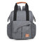 Women Oxford Large Capacity Diaper Bag Travel Backpack Shoulder Bag - Grey