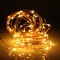 10M 100 LED Solar Powered Copper Wire Fairy String Light for Christmas Party Home Decor - Warm White