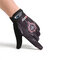 Mens Sunscreen Breathable Full Finger Touch Screen Non-slip Gloves Outdoor Sports Riding Gloves - Black