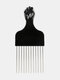 Wide Teeth Steel Needle Comb Fist Design Handle Pointed Tail Comb Pick Hair Comb Styling Tool - #05