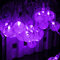 Chaîne de 30 LED lumières de l'énergie solaire imperméables pour fête de plein air lumières de fée - Violet