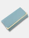 Metal Trim Buckle Decor 6.5 Anti-theft RFID Clutch Wallet Multi-slot  Card Holder Long Purse - Blue