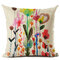 Flowers and Birds 45*45cm Cushion Cover Linen Throw Pillow Car Home Decoration Decorative Pillowcase - #16