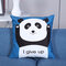 Мультфильм Panda печать льняной хлопковой наволочки мягкие на ощупь наволочки домашний диван офис - #5