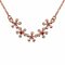 Sweet Luxury Necklace Five Rhinestone Flower Women Necklace - Rose Gold