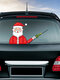 Santa Claus Pattern Car Window Stickers Wiper Sticker Removable Christmas Stickers - #06
