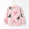Animal Print Girls Long Sleeve Sweatshirt For 3Y-11Y - Pink