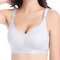 Soft Cotton Front Button Wireless Breathable Maternity Nursing Bras - Grey1