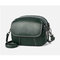 Women Faux Leather Plain Solid Shell Bag Shoulder Bag Phone Bag - Green