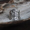 Trendy Retro Exotic Carved Leaf Elephant Ring Creative Unisex Freely Combinable Finger Ring - 01