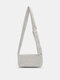 Women Dacron Casual Plush Brief Pattern Crossbody Bag Shoulder Bag - White