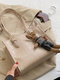 Simple Color Matching Crocodile Pattern Bucket Bag Handbag High-end Solid Color Single Shoulder Bag - Khaki