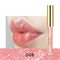Glitter Lip Gloss Jelly Pink Lips Pigment Mineral Liquid Lip Stick Gold Shimmer Long Lasting - 08