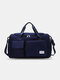 Lightweight Sports Gym Bag with Wet Pocket & Shoes Compartment Travel Duffel Bag Lightweight - Deep Blue