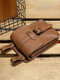 Men EDC Multifunction PU Leather 6.5 Inch Phone Bag Brown Wallet Waist Bag - Coffee