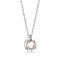 Trendy Geometric Stereoscopic Three-ring Pendant Necklace Titanium Steel Couple Chain Necklace - Rose Gold