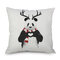 Watercolor Panda Printing Linen Cotton Cushion Cover Home Sofa Car Cushion Cover Pillowcases - #4