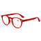Womens Mens Cheap Reading Glasses Colorful Best Folding Fashion Cute Round Prescription Glasses  - Red