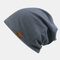 Unisex Thickened Winter Keep Warm Wool Cap Brimless Solid Color Knit Hat Beanie Hat - Gray