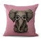 Cute Animal Simplified Style Cotton Linen Cushion Cover Home Sofa Car Cushion Cover Pillowcases  - #2